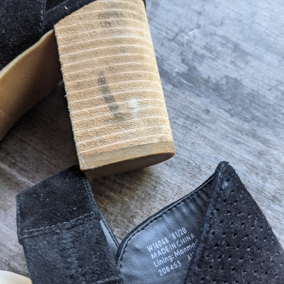 COLE HAAN Callista Open Toe Suede Booties
